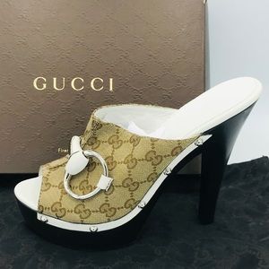 gucci wooden slides